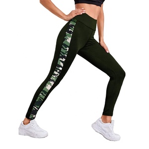 Meilleures ventes, leggings sans couture avec logo personnalisé, leggings de yoga pour femmes, leggings d'entraînement unisexe uni à taille haute pour femmes, vente en gros - Product Image 4