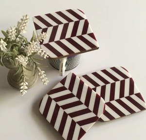 Posavasos Artesanal con Incrustaciones de Hueso y Soporte, Forma Personalizada, Estilo Animal, Logotipo Personalizado, Color Natural Duradero, Alta Calidad, Hecho en India - Product Image 4