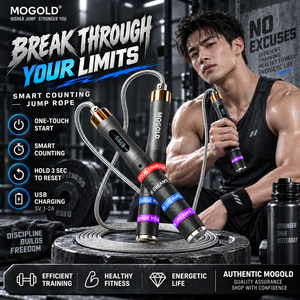 <span class=keywords><strong>Cuerda</strong></span> <span class=keywords><strong>de</strong></span> Saltar Inteligente MOGOLD con Contador, Aleación <span class=keywords><strong>de</strong></span> Aluminio, Longitud Ajustable <span class=keywords><strong>de</strong></span> 3m, Unisex, Duradera, Portátil, Capacidad <span class=keywords><strong>de</strong></span> 20kg+, para Entrenamiento en Casa - Product Image 2