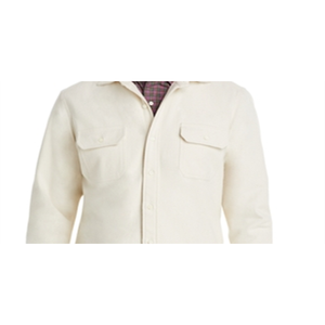 Camicia Utility da Uomo Sid Mashburn 100% Cotone Popeline Bianco Casual con Bottoni Stile Western Tinta Unita Taglia L - Product Image 2