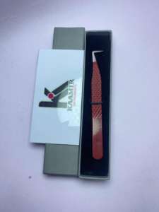 Pince à épiler professionnelle de qualité en forme de L pour les extensions Mega Volume à bas prix - Product Image 4