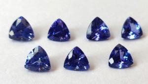 Tanzanite naturelle Trillion 7mm Faceted - Loose Tanzanite Tillion Cut Top Quality - Product Image 4