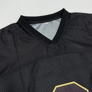 Vente en gros de maillots de football américain en polyester avec broderie et sublimation, maillots de football américain à col en V - Product Image 3