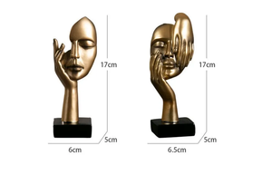 รูปปั้นสไตล์โมเดิร์นแบบแอบสแตรกของชาวยุโรปรูปปั้นแกะสลักโลหะสำหรับตกแต่งห้องนั่งเล่นสไตล์จีนสมัยใหม่ - Product Image 6