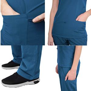 Ensemble de blouses médicales unisexes à séchage rapide et extensibles dans les quatre sens pour infirmières, médecins et personnel hospitalier – Tenue clinique pour femmes et hommes - Product Image 3