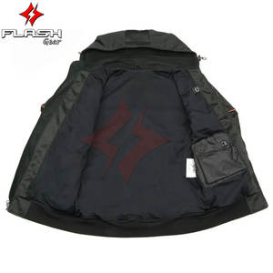 Chaqueta con Capucha para Motocicleta Unisex, de Tejido Softshell, con Protección, Resistente al Viento, Transpirable, Color y Logotipo Personalizables, Manga Larga, 220g - Product Image 5