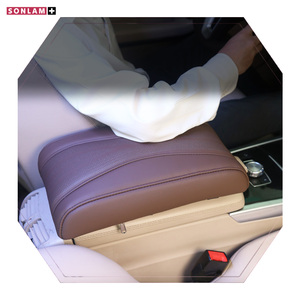Reposabrazos para Auto Color Café, Reposabrazos de Cuero Nappa ODM al por Mayor, Reposabrazos Universal Impermeable para Auto, Accesorios Interiores para Auto, Caja de Reposabrazos - Product Image 1