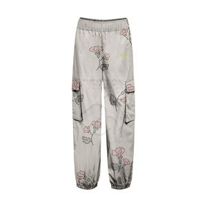 Pantalon Cargo Femme Taille Haute 100% Coton OEM Taille Personnalisable Lâche Anti-Rides Anti-Boulochage Multi-Poches Décontracté pour l'Hiver - Product Image 1