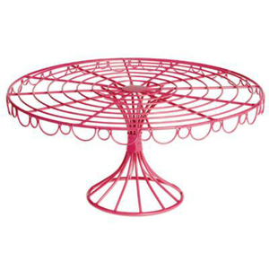 Soporte para Pastel de Hierro Forjado, Ecológico, Apto para Lavavajillas, de Una Sola Capa, Acabado Rojo, para Hogar, Bodas, Fiestas de Cumpleaños, Decoración de Mesa - Product Image 1