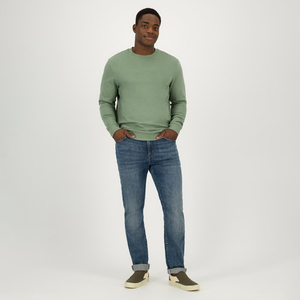 Men's Heavy-Weight Plus-Size <b>Long</b> Sleeve Drop Shoulder Pullover <b>Sweatshirt</b> 100% Cotton Customizable Solid <b>Sweatshirts</b> - Product Image 3
