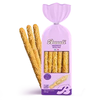 Bauli Sesame Wheat Germ Breadsticks (150g) Camilan Gandum Panggang Renyah Rasa Minyak Zaitun Italia Bersertifikat Kosher