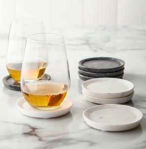 Posavasos cuadrado de piedra negra y madera, moderno, hecho a mano, doble tono, material natural, posavasos para bebidas, Decoración de mesa elegante, nuevo y elegante - Product Image 6