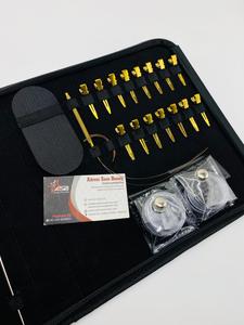 Kit de herramientas de extensión de pelo de acero inoxidable chapado en oro con logotipo personalizado al por mayor, tijera de peluquero, alicates de pelo con microperlas de silicona - Product Image 3