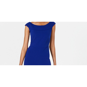 Tuta Intera da Donna a Gamba Larga Blu Medio Taglia 16 con Decorazione Stampa Paillettes - Product Image 2