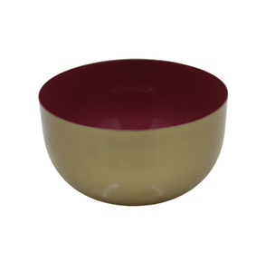 Juego de diseño moderno de 2 cuencos redondos de hierro Color rosa oscuro Pc Frutero de gran tamaño para cocina y decoración de bodas - Product Image 1