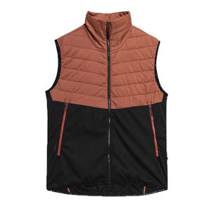 Veste coupe-vent utilitaire en laine pour hommes avec fermeture à glissière vintage pour porte gilet bouffant imperméable pour l'extérieur remplissage en coton vente en gros - Product Image 3