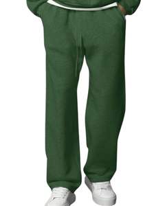 Ensemble survêtement personnalisé pour homme en molleton vert forêt, sweat-shirt à capuche décontracté d'hiver, pantalon de survêtement, streetwear pour homme - Product Image 5