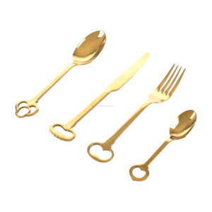 Offre Spéciale de couverts de luxe élégants en métal doré PVD - Product Image 1