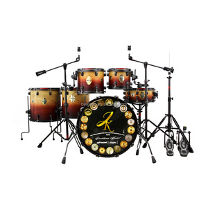 JBK Drums <span class=keywords><strong>Batterie</strong></span> de Musique Professionnelle Set 22'' Grosse Caisse Portable Kit de <span class=keywords><strong>Batterie</strong></span> Instruments de Percussion Musicaux <span class=keywords><strong>Batterie</strong></span> Acoustique en Tilleul - Product Image 6