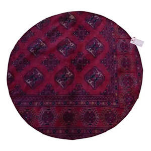 Tapis persan noué à la main en laine et coton naturels 110 x 110 cm Pan317 - Product Image 1