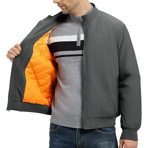 เสื้อแจ็คเก็ตบอมเบอร์บุผ้าสำหรับผู้ชายแบบกำหนดเองสำหรับฤดูหนาว พร้อมตะเข็บเสริมความแข็งแรง ชายเสื้อแบบริบแข็งแรง ซิปเรียบ และจัดจำหน่ายโดยตรงจากโรงงานแบบ OEM ODM - Product Image 2