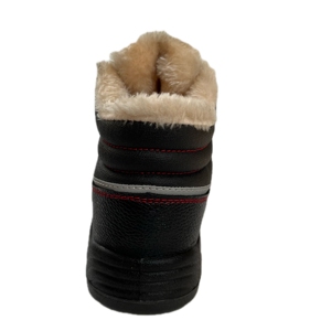 Chaussures de sécurité de travail S3 pour hommes et femmes avec doublure chaude et embout en acier Bottes de travail d'hiver Matériel supérieur en cuir fendu - Product Image 5