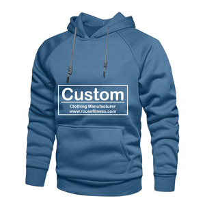 เสื้อฮู้ดผู้ชายผ้าฟลีซหนานุ่ม สีพื้น สไตล์สตรีทแวร์ ออกกำลังกาย แขนยาว รับผลิตแบบ OEM ODM ขายส่ง - Product Image 1