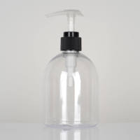 Usine en gros de haute qualité clair scellage sécurisé distributeur en plastique bouteille avec pompe noire pour shampooing savon pour les mains emballage