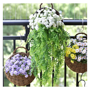 Cesta Colgante de Ratán Tejida a Mano, Cesta de Pared de Ratán para Plantas, Almacenamiento y Decoración Rústica, Origen Vietnam - Product Image 2