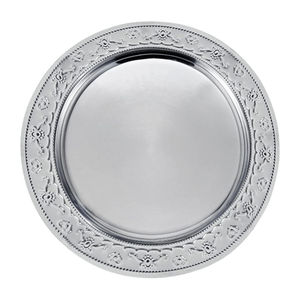 Assiettes de présentation rondes en métal noir métallisé, motif galaxie, pour mariages, fêtes et événements, sous-assiettes à prix réduit - Product Image 3