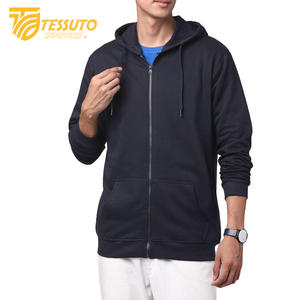 เสื้อมีฮู้ดสไตล์ฮิปฮอปผ้าฝ้าย100% หนักสำหรับผู้ชายเสื้อฮู้ดแบบวินเทจปักลายด้วยซิป - Product Image 2