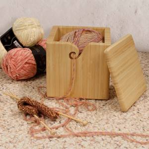 Bol en fil de bois naturel Forme et taille personnalisées de qualité exclusive Bol en fil à tricoter en bois de bambou d'Inde - Product Image 6