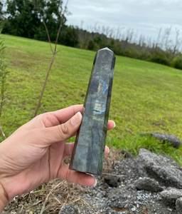 Torre de obelisco de labradorita Natural de 8 facetas, piedras preciosas llamativas para masajeador de energía de Chakra, Feng Shui pulido, decoración del hogar, amor - Product Image 2