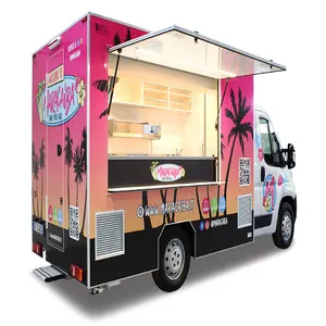 Nuovo tipo di strada di vendita di caffè Van Catering carrello hamburger patatine fritte gelato Bus Mobile Food Truck per la vendita