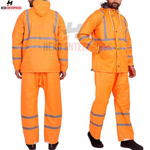 Fashionable Orange High Visibility <b>Rain</b> Jacket Custom Manufactured New Style Raincoats for Travel and Hiking - Product Image 2