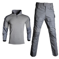Ensemble d'uniformes de camouflage extérieur respirant pour la chasse et la randonnée Chemises et pantalons en tissu tricoté
