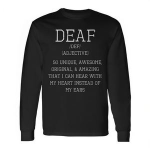 Deaf <b>Pride</b> Inspirational Motivational Long Sleeve T-Shirt Self Esteem Promotional <b>Clothing</b> - Product Image 2