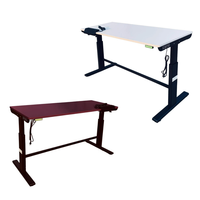 Bureau convertible CSPS à hauteur réglable 168 cm – Qualité supérieure, durable, moderne, pour position assise ou debout, construction bois et métal