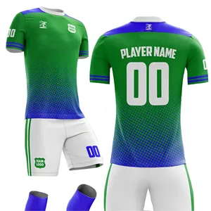 Nouveaux ensembles d'uniformes de football pour jeunes en gros kits d'entraînement de football à sublimation complète de meilleure qualité maillots de football slim fit uniforme