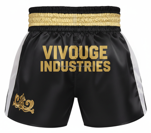 Pantalones Cortos de Boxeo Personalizados de Cintura Alta para Entrenamiento de Muay Thai, Proveedor de Ropa Deportiva OEM, Bordado 3D, 100% Poliéster, Duraderos - Product Image 4
