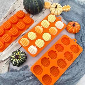 Reusable Pumpkin Chocolate & Ice Cube Molds Fall <b>Silicone</b> Eco-Friendly <b>Baking</b> for Candy Soap Jello Cake & Cupcake - Product Image 4