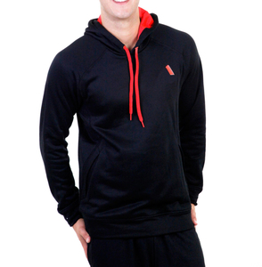 Venta al por mayor de los hombres de Heather Grey Blend mangas raglán Regular ajustado algodón Fleece 330GSM espesado Hip Hop Streetwear sudaderas con capucha - Product Image 5