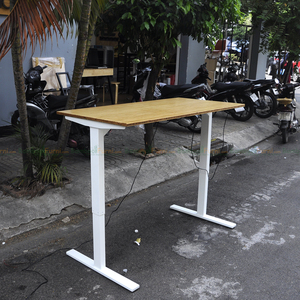 FlexiBamboo FB002 Height Adjustable <b>Table</b> 120x60cm <b>Bamboo</b> Material - Product Image 2