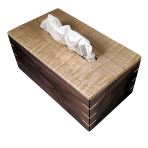 Boîte à mouchoirs en bois massif faite à la main de haute qualité avec un design floral complexe Unique décor à la maison porte-serviettes cadeau organisateur caractéristique - Product Image 2