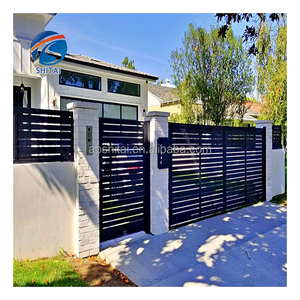 Porte de clôture commerciale de sécurité en aluminium pour arrière-cour privée porte en aluminium nouveau style de porte en aluminium design pour la maison - Product Image 1