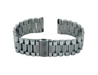Bracelet en métal, acier inoxydable massif, résistant à l'eau, bracelet de montre unisexe tendance GD012, argent, haute qualité, 18-26 mm, logo personnalisé