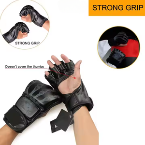 Dolanto Gants MMA pour hommes en cuir de vachette de qualité supérieure plus rembourré respirant pour le sport Protection des mains Porter dans la boxe d'arts martiaux - Product Image 6