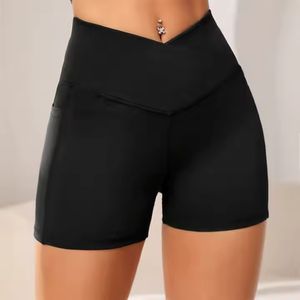 Shorts Deportivos Cómodos para Mujer 2025, de Nailon y Spandex, Cintura Baja, Levanta Glúteos, Control de Abdomen, Cintura Elástica, Secado Rápido - Product Image 1