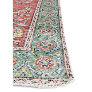 Tapis en laine noué à la main de grande taille, motif médaillon rouge et orange, pour salon, couloir rectangulaire - Pae-2142 - Product Image 4