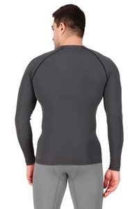 Camiseta Deportiva de Compresión Lisa para Hombre, de Alta Calidad, Ligera, de Manga Larga, para Entrenamiento Físico, Venta al Por Mayor Personalizada - Product Image 6